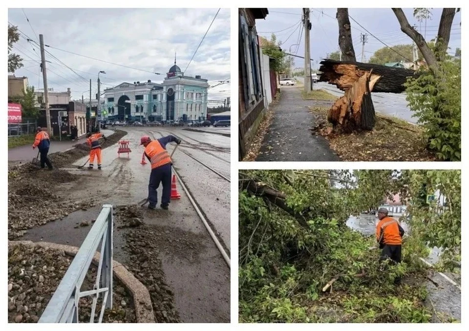 В ночь на 23 августа Иркутск накрыла электроактивная гроза с сильным ливнем и шквалистым ветром.