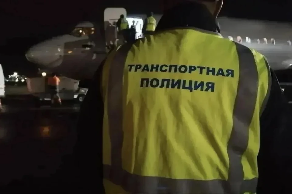 В аэропорту Иркутска с рейса сняли двух пассажиров, которые устроили разборки прямо в салоне. Фото: канал МАХ Восточно-Сибирского ЛУ МВД на транспорте.