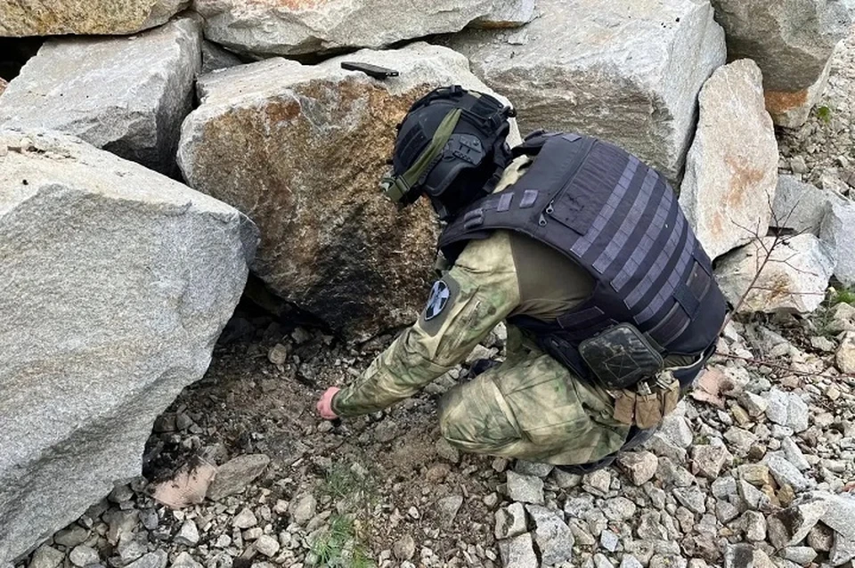 Граната была найдена в саду. Фото: Управление Росгвардии по Свердловской области