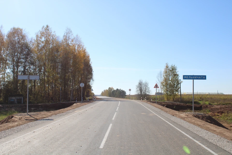 По дороге проходит маршрут школьного автобуса. Фото: Миндортранс Удмуртии