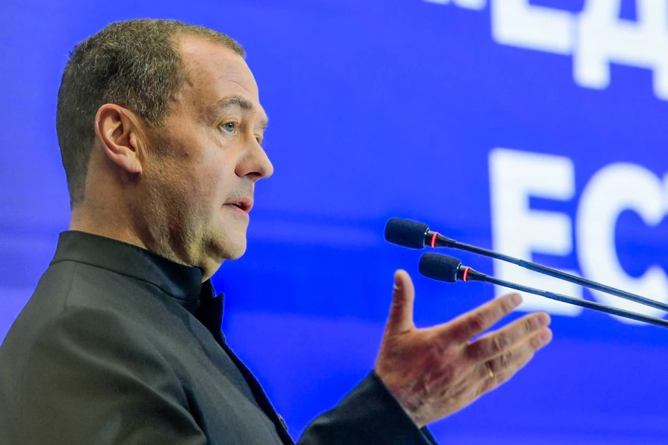 Председатель «Единой России» Дмитрий Медведев. Фото: Razmik Zackaryan/URA.RU/Global Look Press