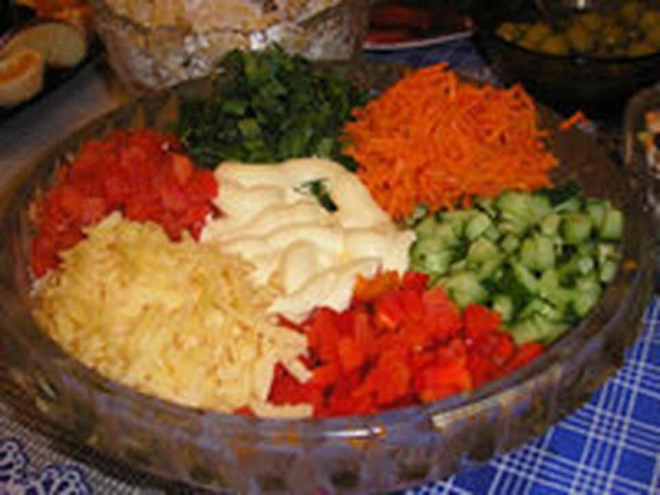 Овощной салат «Радуга»🌷 - рецепт автора Елена Замятина 🏃‍♂️