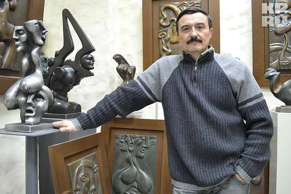 В мастерских Сергея Щербакова около 200 скульптур.