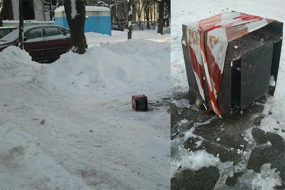 Чего только не придумают автовладельцы, чтобы не расставаться с насиженным парко-местом. Даже такие ящики устанавливают