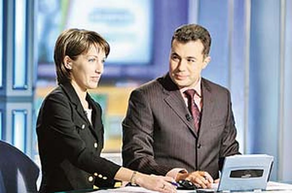 Ведущий НТВ Хреков никуда без своей напарницы Юлии Панкратовой.