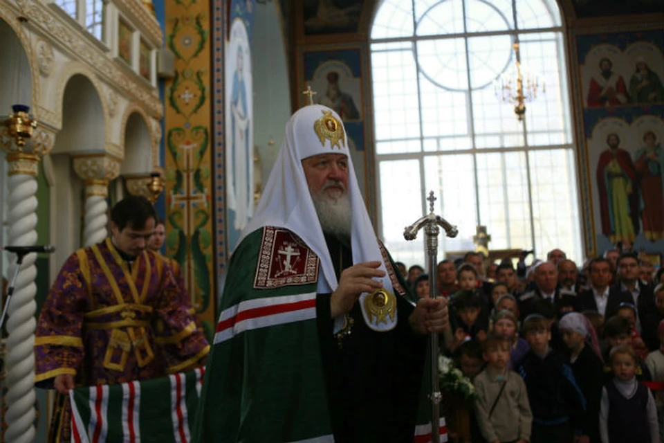 Патриарх Кирилл на торжественной литургии в храме Крымска