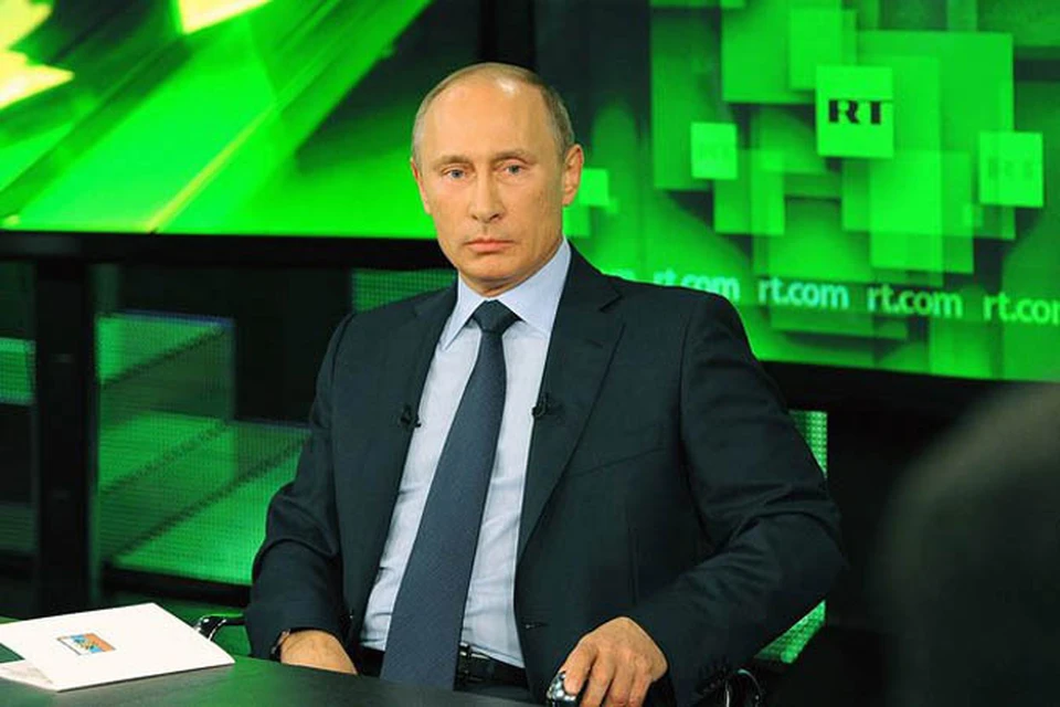 Во вторник Владимир Путин посетил новый телевизионный комплекс телеканала «Russia Today» и после осмотра здания пообщался с коллективом журналистов