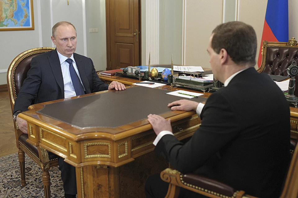 Дмитрий Медведев на встрече с Владимиром Путиным обсудили состояние экономики страны и возможные факторы роста