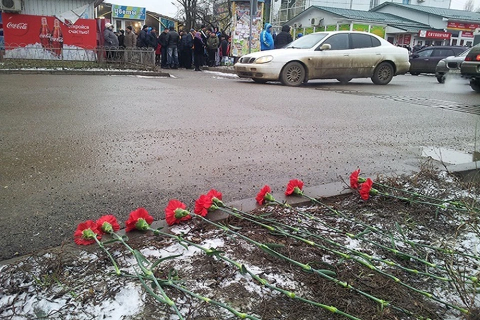 Место гибели военного в Минводах. Фото: Татьяна Гущина.