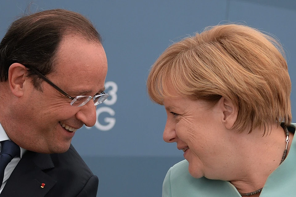 Президент Франции Франсуа Олланд и канцлер Германии Ангела Меркель на стали дожидаться, пока дипломаты согласуют четырехстороннюю встречу в «нормандском формате»