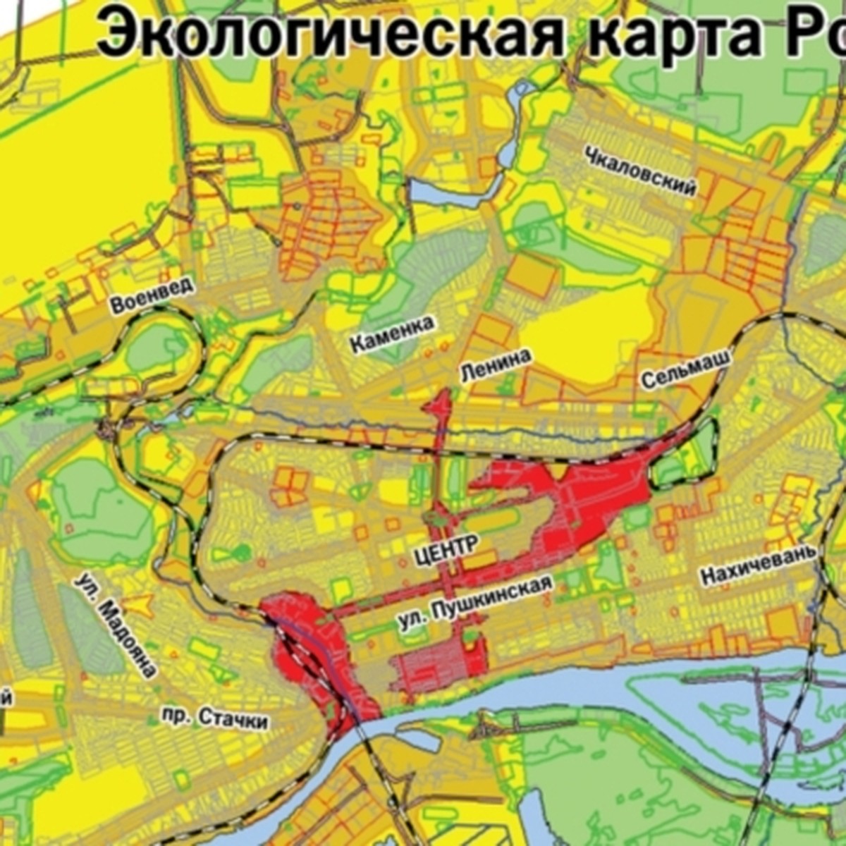 Карта экологии Ростова на Дону