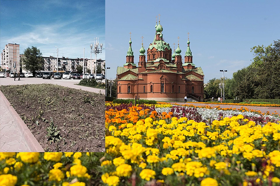 Почему челябинск. Клумбы в Челябинске.