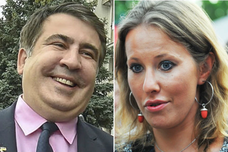 Михаила Саакашвили в поездке по сельхозугодьям сопровождала внушительная команда журналистов, среди них неожиданно была замечена и россиянка Ксения Собчак.