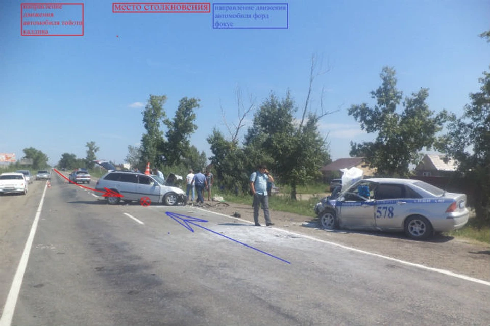 Полицейский подставил служебный автомобиль под удар Фото: пресс-служба МВД по Республике Хакасия