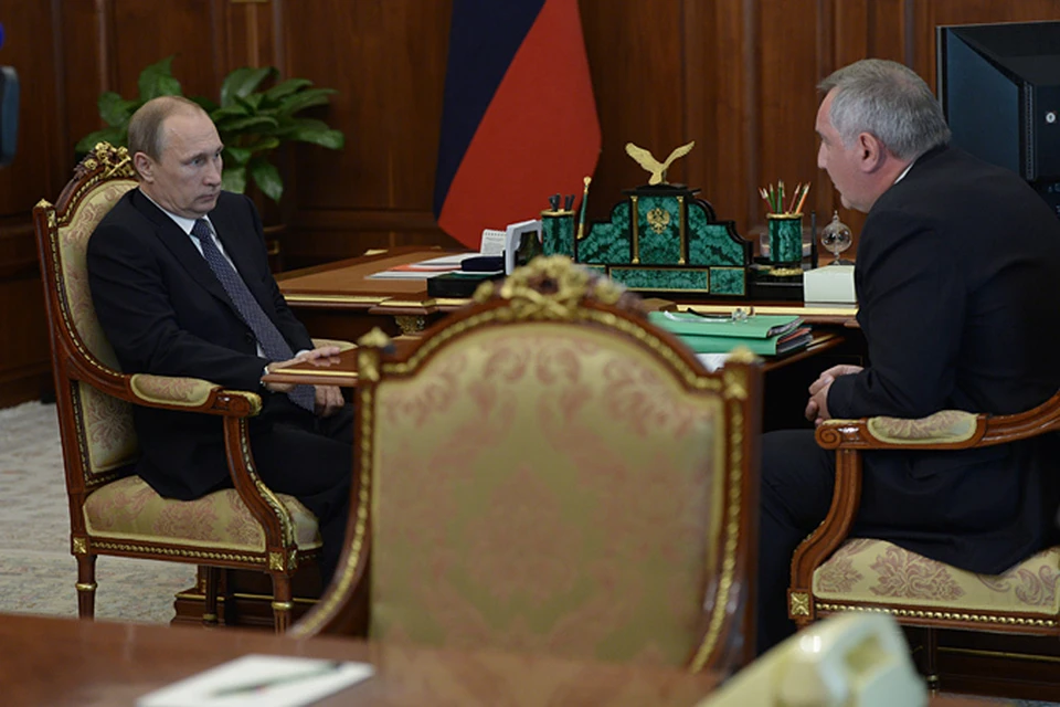 Встреча Владимира Путина с вице-премьером Дмитрием Рогозиным