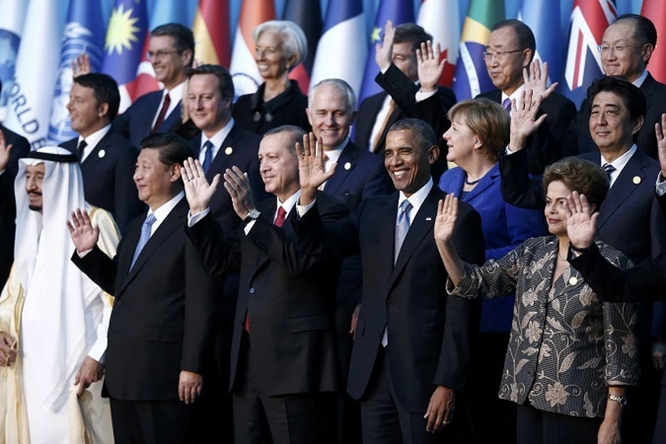 Участники саммита G20 в турецкой Анталье