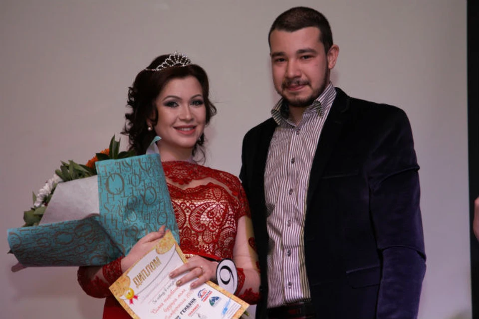 Победительница Эльмаз Сейдаметова с любимым мужем.