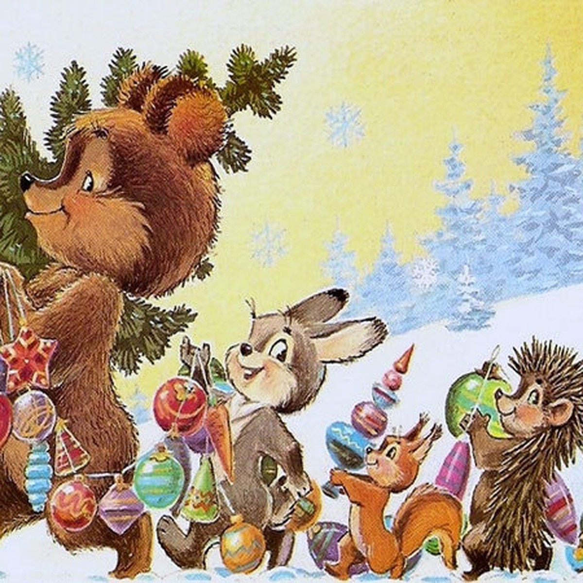 Советские новогодние открытки Владимира Зарубина