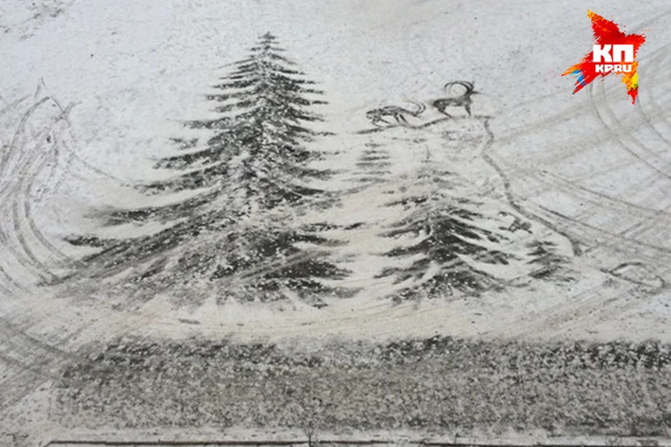 Куда пропал дворник из Ижевска, рисующий картины на снегу