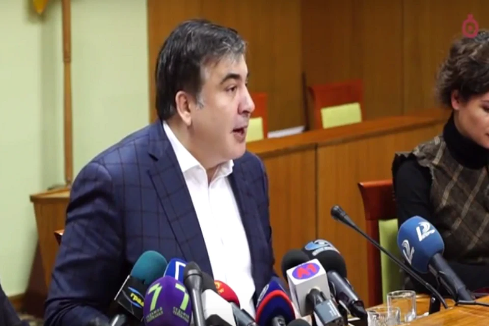 Саакашвили заговорил на никому не известном языке ФОТО: Кадр из видео
