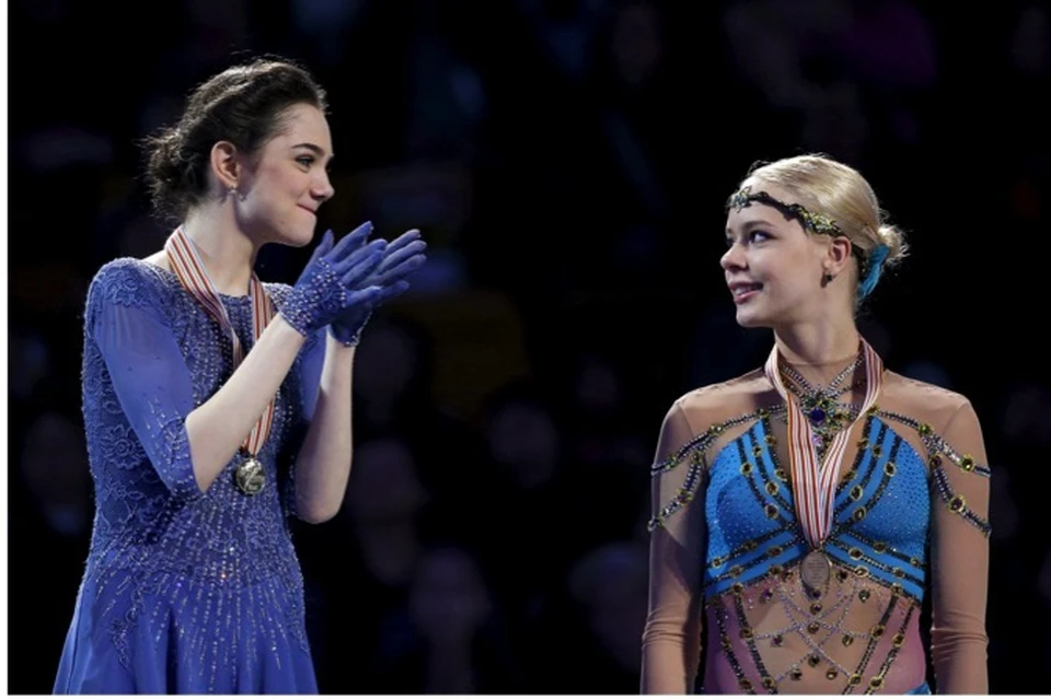 Обе медали сборной России принесли наши девочки - Медведева (слева) и Погорилая, выигравшая "бронзу".