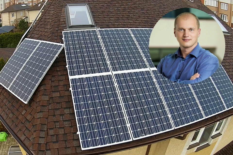 Дом Сергея Рыжикова уже два года потребляет энергию от солнечных батарей