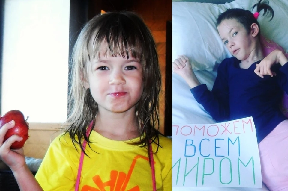 Первоклашка-ростовчанка "до" и "после" аварии. Фото: группа помощи Вконтакте Марине Алымвой.