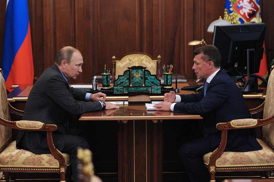 Владимир Путин и Максим Топилин во время встречи в Кремле. Фото: Михаил Климентьев/пресс-служба президента РФ/ТАСС