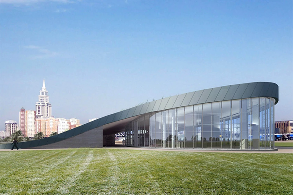 По проекту над каждым из двух вестибюлей новой станции устроят пологие крыши
