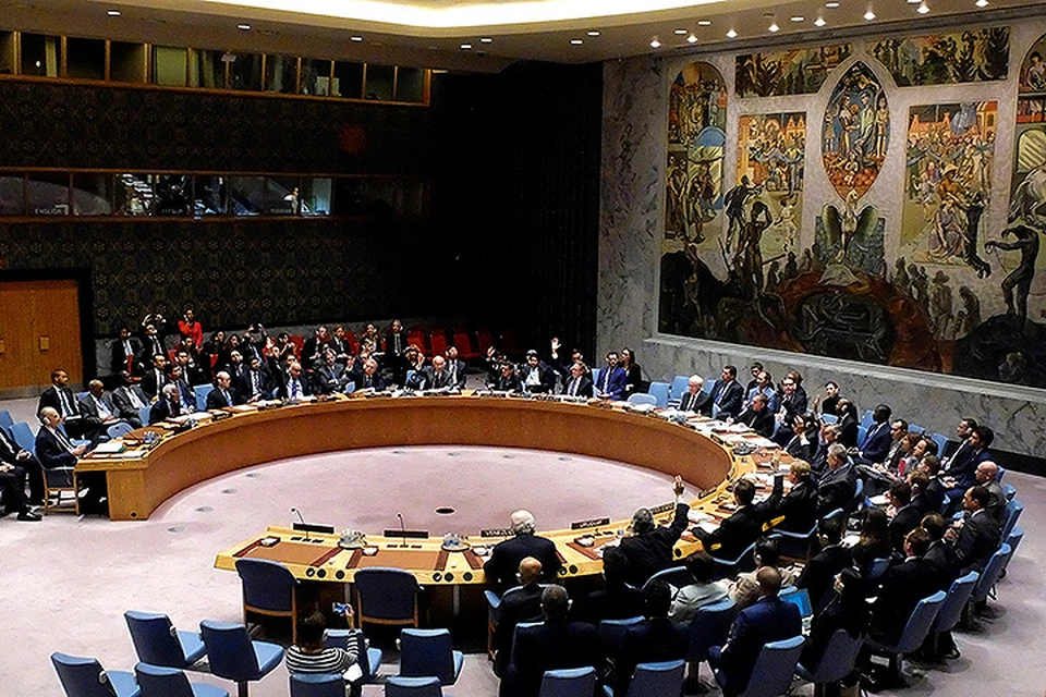 Зал заседаний Совета безопасности ООН.