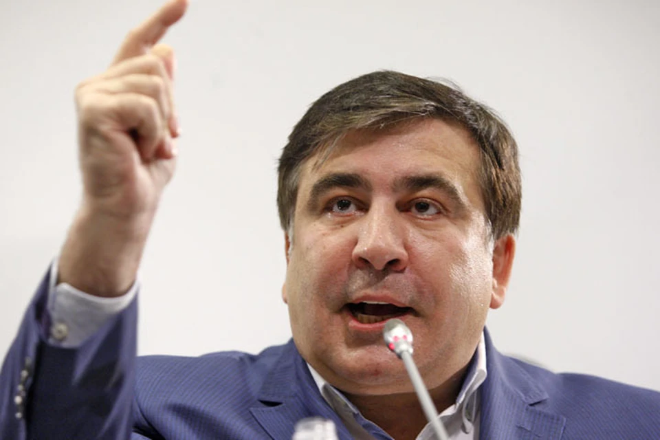 Экс-губернатор Одессы Михаил Саакашвили дает пресс-конференцию в Киеве Фото: Zuma\TASS