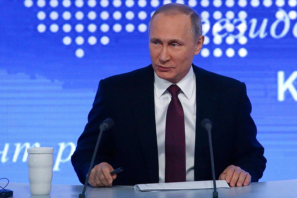 Владимир Путин на Большой пресс-конференции.