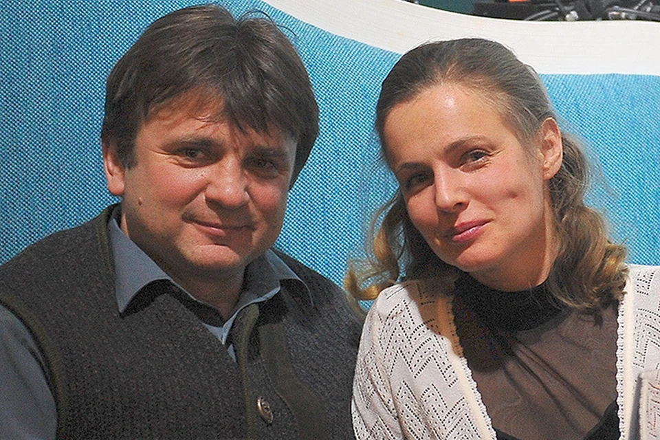 Тимур Кизяков с супругой Еленой на юбилее передачи "Спокойной ночи, малыши" в 2012 г.