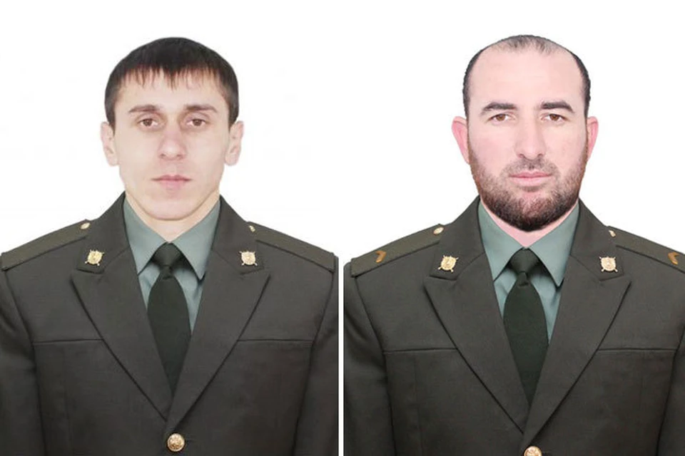 Хамзат Хашумов (слева) и Бекхан Хутаев (справа) погибли в бою с террористами. Фото: Росгвардия РФ.