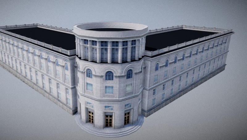 Здание Кишиневского главпочтамта. Фото: sketchfab.com