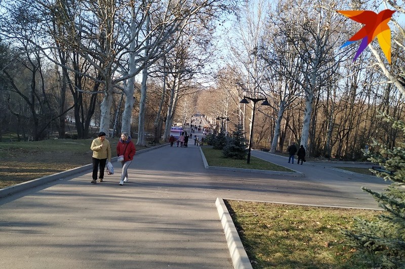 Аллеи парка отремонтировали, установили освещение