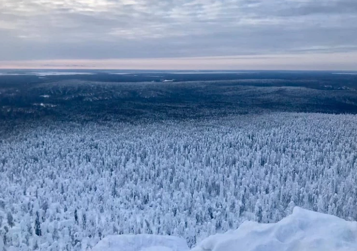 Вид с горы Полюд зимой.