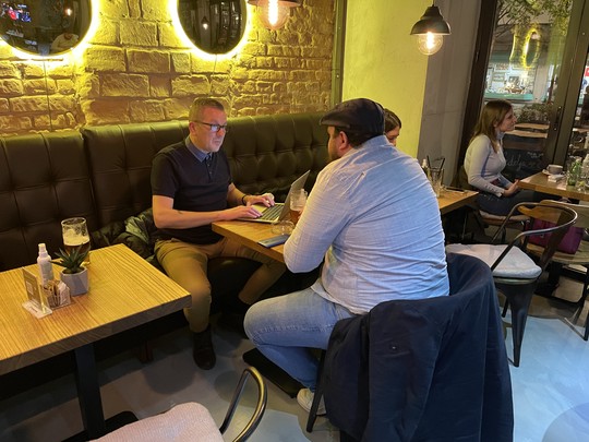 Дину удалось взять интервью у серба, который добровольно поехал воевать в Донбасс. Фото: Архив героя публикации