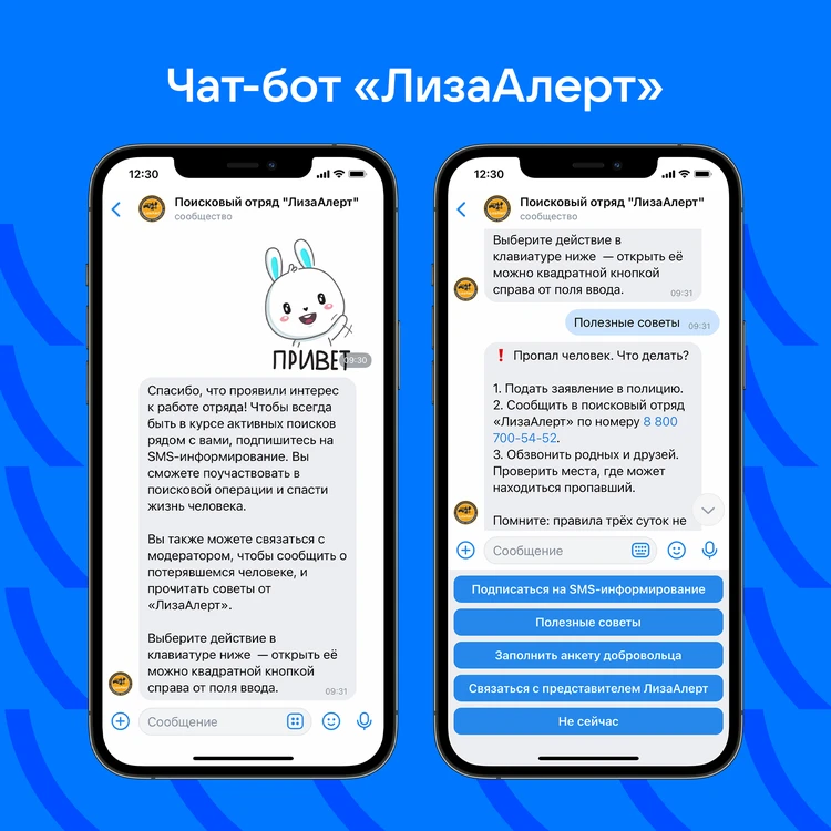 ВКонтакте появился чат-бот «ЛизаАлерт» для ускорения поиска людей - KP.RU