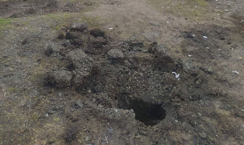 Место, где в Приднестровье взорвался дрон-камикадзе. Фото: соцсети