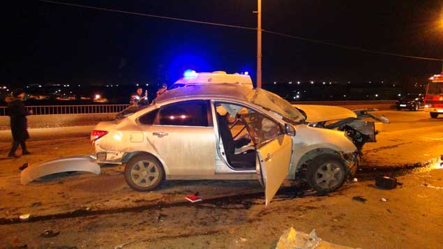При столкновении двух авто погибли пять человек и два получили ранения.