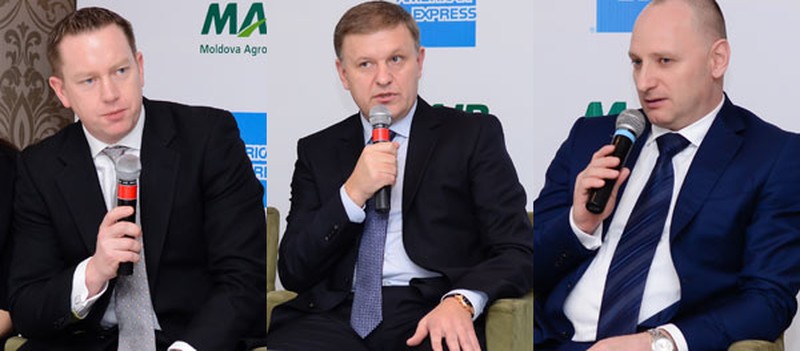 Колин О`Флахерти, Сергей Чеботарь и Аурелиу Чинчлей сошлись во мнении, что появление American Express  в Молдове - это шаг вперед в развитии финансового рынка страны.